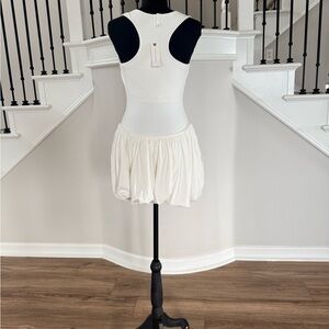 NWT Anthropogie Daily Practice Waypoint Basque Dress White Small